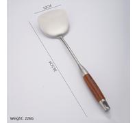 Spatola Wok Acciaio Inox 304 Manico Legno Pala Cottura Mestolo Utensili Cucina