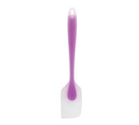 Spatole in silicone da 2 pezzi, spatole in gomma resistenti al calore completamente avvolte traslucide integrate per miscelare, cuocere al forno (Viola)