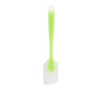 Spatole in silicone da 2 pezzi, spatole in gomma resistenti al calore completamente avvolte traslucide integrate per miscelare, cuocere al forno (Verde)