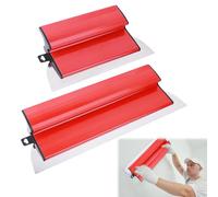 Spatole per Stucco, Cazzuola Muratore Frattazzo per Rasatura Spatola per Superfici Strumento per Intonacare Rapidamente, per Intonacare Pareti e Soffitti (25cm+40cm) (A)