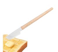 Spatole per uso in cucina | Utensili da cucina con manico in legno | Spatola lunga in silicone | per mescolare pane, torte, burro, marmellata, Ap Artment Dorm Restaurant