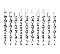 Spaventapasseri per la difesa degli uccelli [set da 10 pezzi] spirale antivento riflettente in argento - ideale come decorazione - difesa degli uccelli in casa e giardino (10, argento)