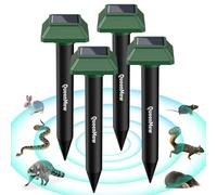 Spaventapasta per talpe, a energia solare, a ultrasuoni, rilevatore di movimento e flash, per esterni, per arvicole per talpe, ratti tascabili, serpenti, arvicole