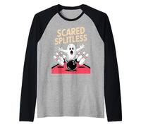 Spaventato Splitless Divertente Fantasma Bowling Halloween Donne Uomini Bavaglio Maglia con Maniche Raglan