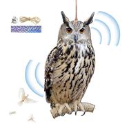 Spaventi Per Uccelli -60 Cm/23,6 Pollici Di Corda + Nastro Da 60 Cm - Ciondolo Spazzolino Da Gufo Più Spavente | A Doppio Lato Che Spaventa Uccelli Per Casa, Giardino, Cortile, Frutteto,