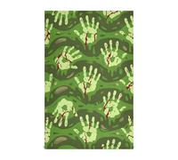 Spaventose mani verdi insanguinate decorazioni di Halloween strofinacci senza lanugine strofinacci in microfibra panni per la pulizia del piano di lavoro stampati toallas para cocina 71,1 x 45,7 cm
