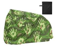 Spaventoso Bloody Green Hands impermeabile Bike Covers Outdoor con fori di bloccaggio Resistente ai raggi UV Indoor Outdoor Storage Exercise Bike Cover Adatto per la maggior parte dei kit para