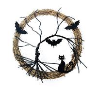 Spaventoso Halloween Appeso Bat Witches Cartello Esterno Per La Casa Festa Della Parete Della Parete Della Casa Pendente Ornamenti Bambini Porta Ghirlanda Appendiabiti Artigianato Porta D'ingresso