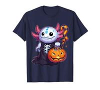 Spaventoso Halloween Axolotl Ghost Spooky Candy Bag Maglietta