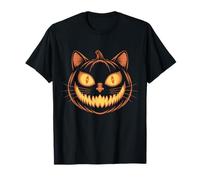 Spaventoso Halloween Cat Evil Dark Creepy Jack-o-Lantern Horror Maglietta
