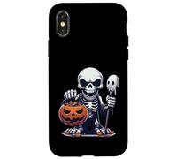 Spaventoso Halloween Skeleton Ghost Spooky Candy Bag Custodia per iPhone X/XS