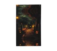 Spaventoso Halloween Stampa Bandiera Decorativa Tutte Le Stagioni Stampa Modello Unilaterale Interno Esterno Display Trasparente