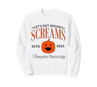 Spaventoso Spooky Jack- O -Lanterna Viso Autunno Zucca Halloween Felpa