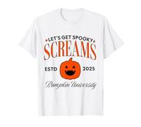 Spaventoso Spooky Jack- O -Lanterna Viso Autunno Zucca Halloween Maglietta