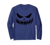 Spaventoso Spooky Jack O Lanterna Viso Zucca Halloween Maglia a Manica