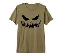 Spaventoso Spooky Jack O Lanterna Viso Zucca Halloween Maglietta Premium