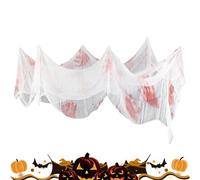 Spaventoso Spooky Raccapricciante Garza - Panno sanguigno di Halloween, Garza di Halloween rosso sangue | Sfondo horror Casa infestata Decorazione per le vacanze per interni ed esterni feste porta