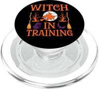 Spaventoso Sulla Sua Scopa Festa Di Halloween Spettrale Strega In Formazione PopSockets PopGrip per MagSafe