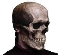 Spaventoso volto scheletro, copertura integrale in lattice, design con mascella mobile con dettagli realistici per il massimo effetto paura, accessorio ideale per Halloween per eventi horror, feste in