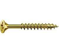 Spax, 0/1034/021/5,0/90/ /01, Vite universale, 5,0 x 90 mm, 200 pezzi, testa svasata, Croce recesso Z, 4Tagliare, filo parziali, giallo zinco passivato A2L - 1081020500905