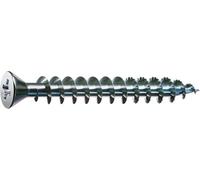 Spax, 0/1035/001/3,0/12/ /01, Vite universale, 3,0 x 12 mm, 1000 pezzi, testa di svasatura piccola, Croce recesso Z, filo pieno, zincato blank A2J - 0321010300125