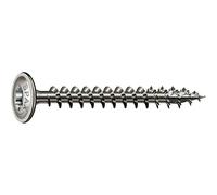 SPAX 0257000600605 - Viti per legno con testa a bottone, T-Star plus, 4 Cut, filettatura completa, 6,0 x 60 mm, 100 pz, acciaio INOX A2