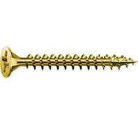 Spax 1081020350123 - Vite universale, testa svasata, taglio a croce, T-STAR plus, 4CUT, filettatura piena, zincato passivato giallo A2L, 1081020350403