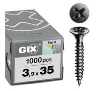 SPAX 1091170390355 GIX-A - Viti per montaggio rapido, colore: Nero