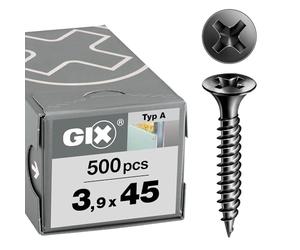 SPAX 1091170390455 GIX-A - Viti per montaggio rapido, colore: Nero