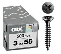 SPAX 1091170390555 GIX-A - Viti per montaggio rapido, colore: Nero