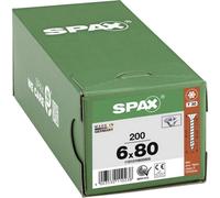 SPAX 1191010600805 Vite da legno 6 mm 80 mm T-STAR plus Acciaio WIROX 200 pz.
