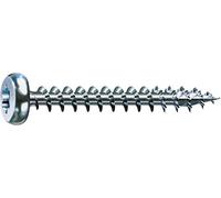SPAX, A9J, Vite universale, testa semi-rotonda, T-STAR plus, 4 Cut, filettatura piena, 200 pezzi, 4,0 x 40 mm, Zincato lucido