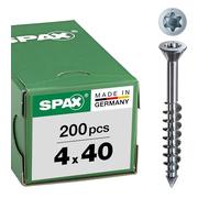 SPAX-M, Viti a testa piatta T-STAR plus, per MDF, testa piccola, parzialmente filettate, zincate tramite galvanizzazione A2J - 0441010350453, 0441010400403