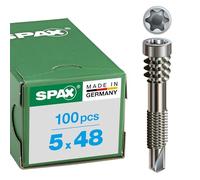 SPAX Spax 557000500483 - Vite profilata TX25, in acciaio inox A2, 100 pezzi