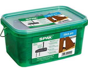 SPAX Stick pro 4009422556639 - Set di 120 bacchette per fissaggio in legno e alluminio, con viti a testa cilindrica per circa 3 m², colore: Nero