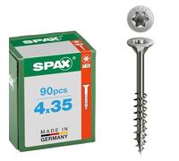 SPAX T-TAR plus T20, 4CUT, viti in acciaio inox A2-8000000276460 - Vite in acciaio inox A2 x 35 mm, 90 pezzi, filettatura parziale, a testa svasata