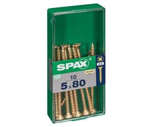 SPAX Universale Vite Acciaio Giallo 'Pozi' 80 x 5 mm - 10pcs