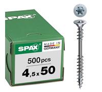 Spax verleges chraube 4.5 X 50 filetto parziale Torx 20 Wirox di argento, 500 pezzi, 541010450505