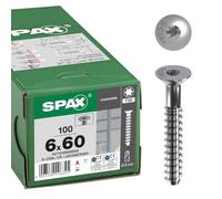 SPAX Vite per calcestruzzo, a testa svasata, 6 x 60 mm, 20/5, 100 pezzi, T-STAR T30, zincata, 1871010600605
