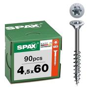 SPAX Vite Universale 4,5x60 mm, 90 pz, F. Parziale, T-STAR plus T20, WIROX