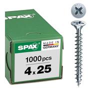 Spax, Viti a testa svasata Z, 4 x 25 mm, zincatura galvanizzata, 1000 pz.