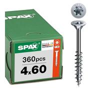 SPAX Vite Universale 4x60 mm, 360 pz, F. Parziale, T-STAR plus T20, WIROX
