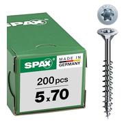 SPAX 191010500705 Seko-T-Tg Vite da legno 5 mm 70 mm Torx, Interno Esagonale