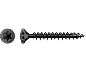 Spax Vite universale, a testa svasata, colore nero, T-STAR plus, filettatura parziale, 4CUT (1, 4,5 x 35 mm, 200 pezzi)