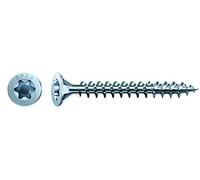 SPAX - Vite universale con testa svasata T-STAR plus, 4CUT, Filettatura piena, Bianco zincato, 3.5 x 20 mm, 200 pezzi