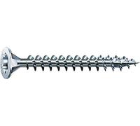 SPAX - Vite universale con testa svasata T-STAR plus, 4CUT, Filettatura piena, Bianco zincato, 4.5 x 16 mm, 1000 pezzi