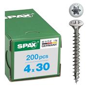 Spax, Viti a testa svasata con calotta T-Star plus A2, 4 x 30 mm, 200 pz.