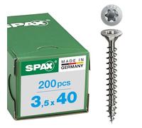 Spax, Viti con testa svasata T-Star plus, filettatura completa A2, 3,5 x 40 mm, 200 pz.