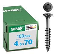 SPAX Viti per facciata, 4,5 x 70 mm, 100 pezzi, filettatura parziale, testa svasata, T-STAR plus T20, punta CUT, acciaio inox A2 BLAX - 25170404507021