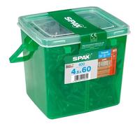 Spax - Viti per facciata in acciaio inox A2, anticato, 4,5 x 60 mm, 400 pezzi